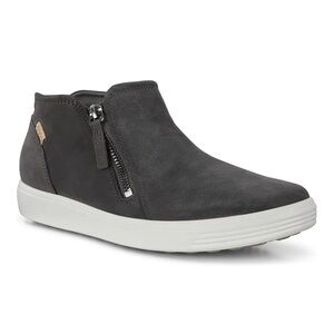 NWT ECCO Women's Soft 7 Nubuck Low Zip Sneaker Booties Sz 38 (US 7-7,5)